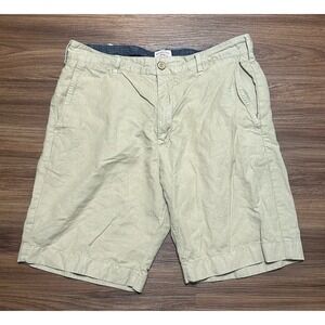 Faherty Relaxed Chino Khaki Everyday Summer Linen Blend Shorts Men's Sz 28